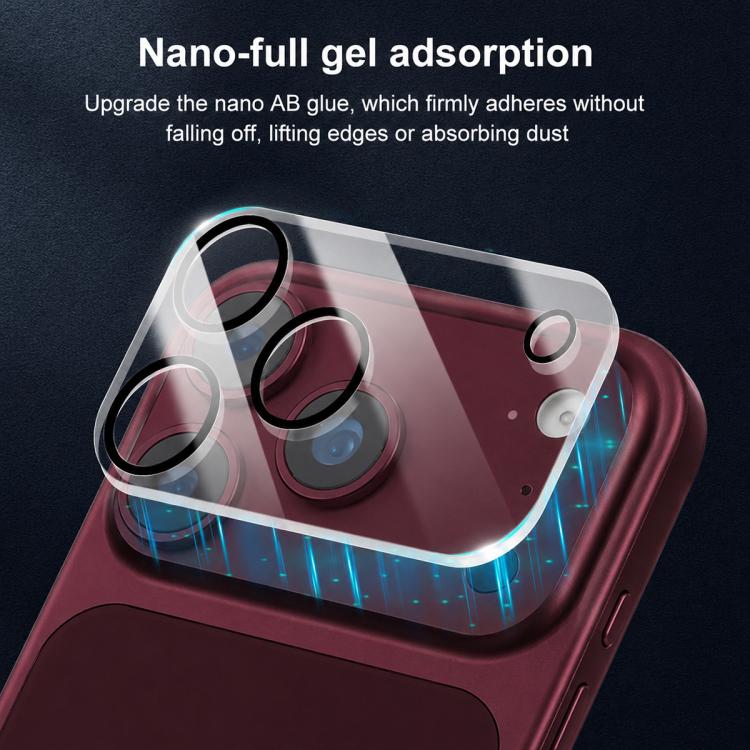 XDcase Silkscreen Integrated Tempered Glass Back Camera Film, For iPhone 18 Pro, For iPhone 18 Pro Max