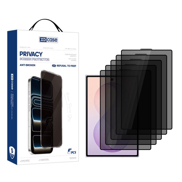 XDcase 5 PCS/Pack Silk Screen Printed Anti-Peep Tempered Glass Screen Protector, For Galaxy Z Fold8 5G Outer Screen, For Galaxy Z Fold8 Ultra 5G Outer Screen, For Galaxy Z Flip8 5G Outer Screen, For Galaxy Z Flip7 5G Outer Screen