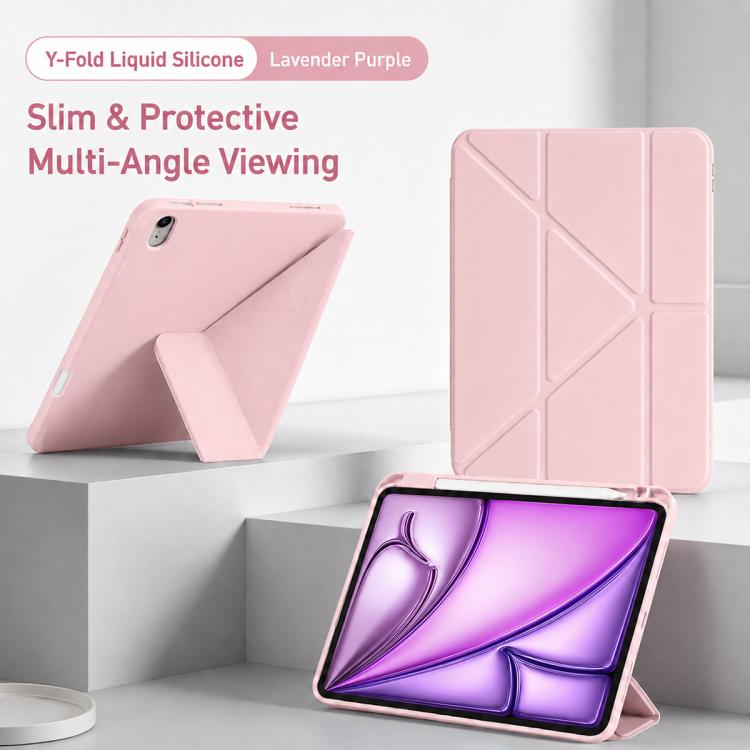 XDcase Y-fold Holder Silicone Back Cover Smart Tablet Leather Case with Pen Slot, For iPad Air 13 2026 / 2025 / 2024, For iPad Air 11 2026 / 2025 / 2024, For iPad 2025 / 2022, For iPad Pro 12.9 2022/21/20/18, For iPad Pro 11 2022 / 2021
