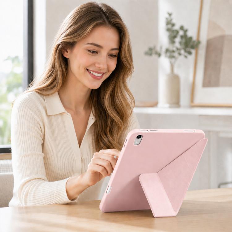 XDcase Y-fold Holder Silicone Back Cover Smart Tablet Leather Case with Pen Slot, For iPad mini 2024 / 2021