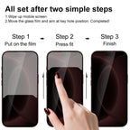 XDcase 5 PCS/Pack Silk-Printed 360 Anti-Spy Tempered Glass Screen Protector, For iPhone 18 Pro, For iPhone 18 Pro Max