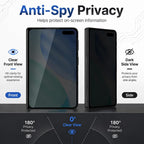 XDcase 2 PCS/Pack Silk-Printed 180 Anti-Spy Tempered Glass Screen Protector, For iPhone Duo Outer Screen, For iPhone 18 Pro, For iPhone 18 Pro Max