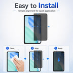 XDcase 5 PCS/Pack Silk-Printed 180 Anti-Spy Tempered Glass Screen Protector, For iPhone Duo Outer Screen, For iPhone 18 Pro, For iPhone 18 Pro Max