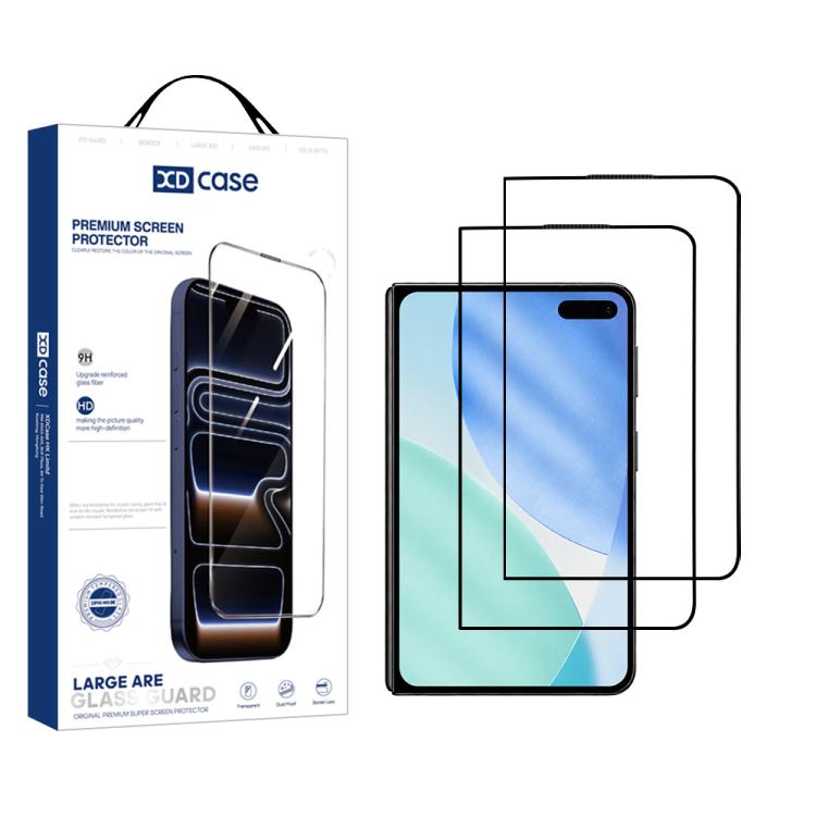 XDcase 2 PCS/Pack Silk-Printed HD Tempered Glass Film, For iPhone Duo Outer Screen, For iPhone 18 Pro, For iPhone 18 Pro Max