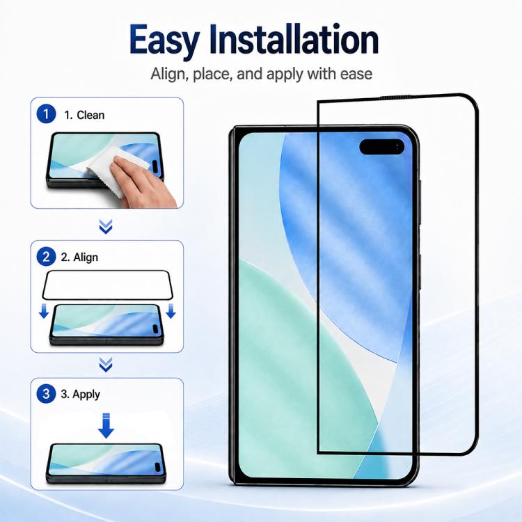 XDcase 2 PCS/Pack Silk-Printed HD Tempered Glass Film, For iPhone Duo Outer Screen, For iPhone 18 Pro, For iPhone 18 Pro Max