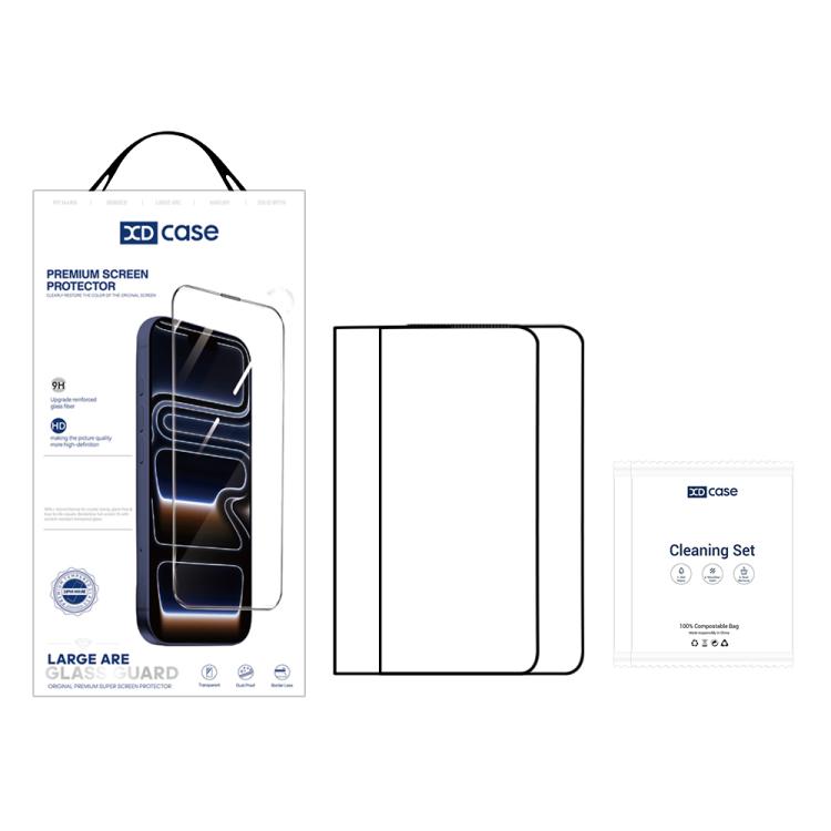 XDcase 2 PCS/Pack Silk-Printed HD Tempered Glass Film, For iPhone Duo Outer Screen, For iPhone 18 Pro, For iPhone 18 Pro Max