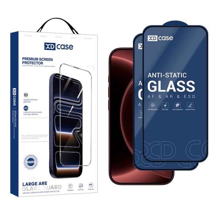 XDcase 2 PCS/Pack Silk-Printed HD Tempered Glass Film, For iPhone Duo Outer Screen, For iPhone 18 Pro, For iPhone 18 Pro Max