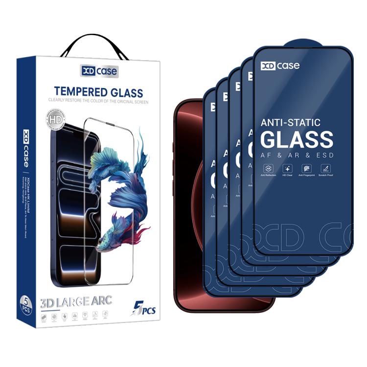 XDcase 5 PCS/Pack Silk-Printed HD Tempered Glass Film, For iPhone Duo Outer Screen, For iPhone 18 Pro, For iPhone 18 Pro Max