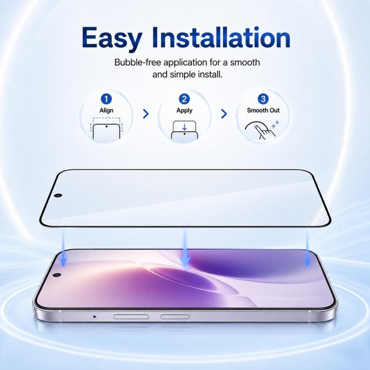 XDcase 2 PCS/Pack Silk-Printed HD Tempered Glass Film Support Fingerprint Unlock, For vivo X300s, For vivo X300 UItra