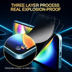 XDcase 2 PCS/Pack Silk-Printed Anti-Spy Tempered Glass Screen Protector Support Fingerprint Unlock, For vivo iQOO 13