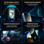 XDcase 2 PCS/Pack Silk-Printed Anti-Spy Tempered Glass Screen Protector Support Fingerprint Unlock, For vivo iQOO 13