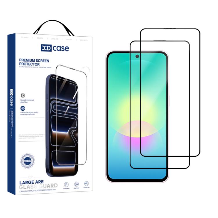 XDcase 2 PCS/Pack Silk-Printed HD Tempered Glass Film, For Galaxy A57 5G, For Galaxy A37 5G, For Galaxy A27 5G, For Galaxy A17 4G, For Galaxy A07 4G, For Galaxy A17 5G, For Galaxy A06 5G, For Galaxy A56 5G, For Galaxy A26 5G, For Galaxy A36 5G         ...