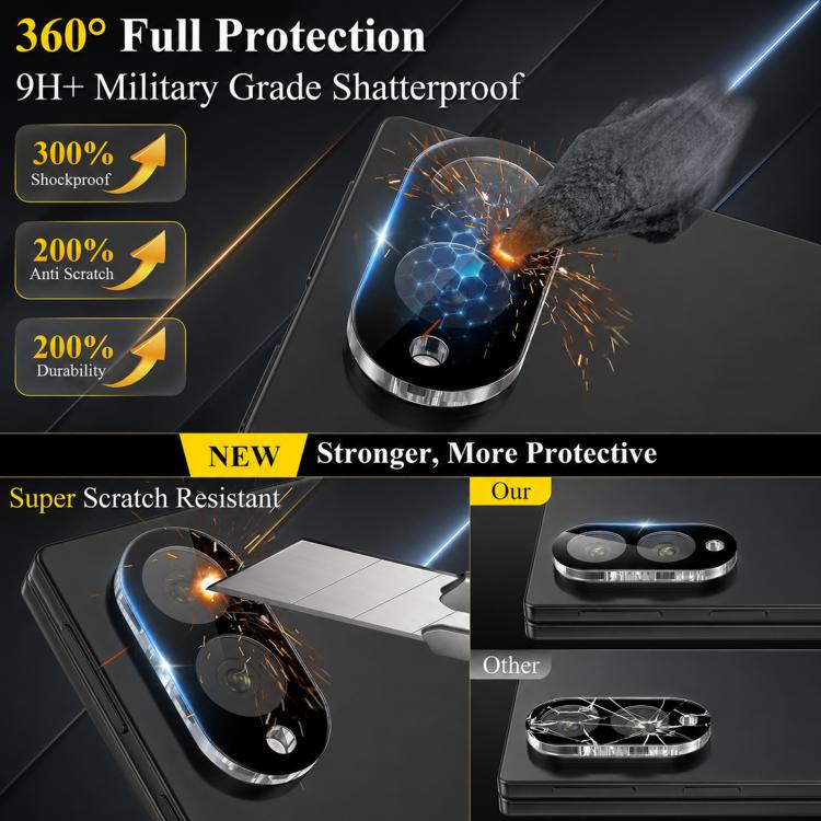 XDcase Integrated Tempered Glass Lens Protector, For Galaxy Z Fold8 5G, For Galaxy Z Fold8 Ultra 5G, For Galaxy Z Flip8 5G