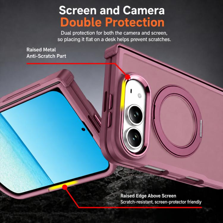 XDcase Armor-style Hinge Protection Magnetic Ring Holder Phone Case, For iPhone Duo