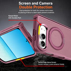 XDcase Armor-style Hinge Protection Magnetic Ring Holder Phone Case, For iPhone Duo