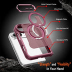 XDcase Armor-style Hinge Protection Magnetic Ring Holder Phone Case, For iPhone Duo