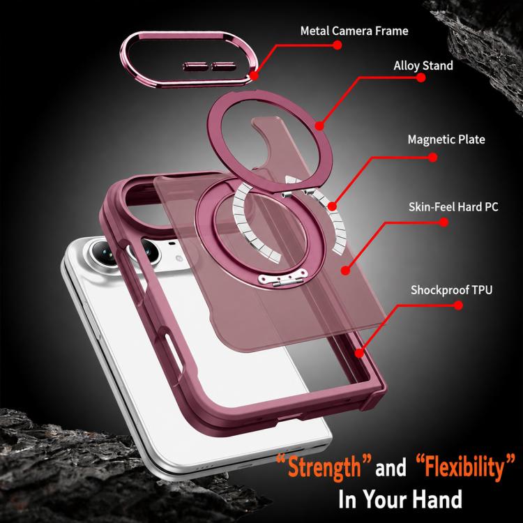 XDcase Armor-style Hinge Protection Magnetic Ring Holder Phone Case, For iPhone Duo