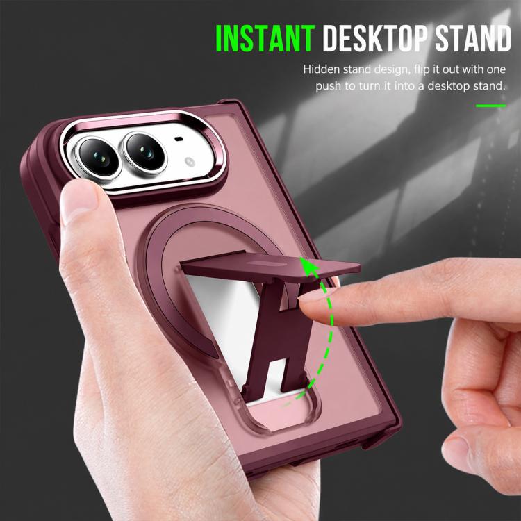 XDcase Invisible Fold Holder Magnetic Phone Case, For iPhone Duo