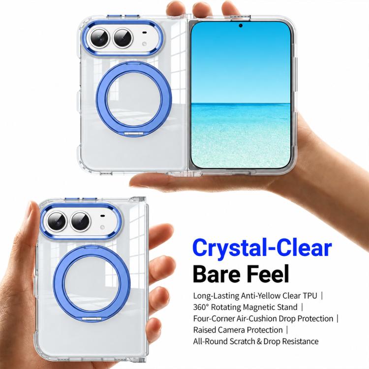 XDcase Transparent Acrylic Magnetic Rotating Holder Phone Case, For iPhone Duo