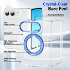 XDcase Transparent Acrylic Magnetic Rotating Holder Phone Case, For iPhone Duo