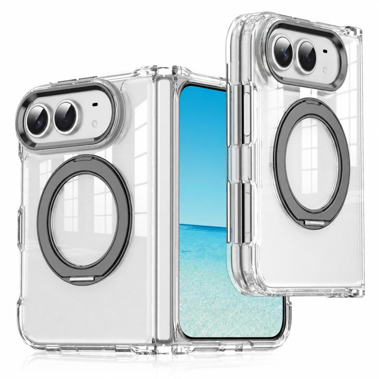 XDcase Transparent Acrylic Magnetic Rotating Holder Phone Case, For iPhone Duo