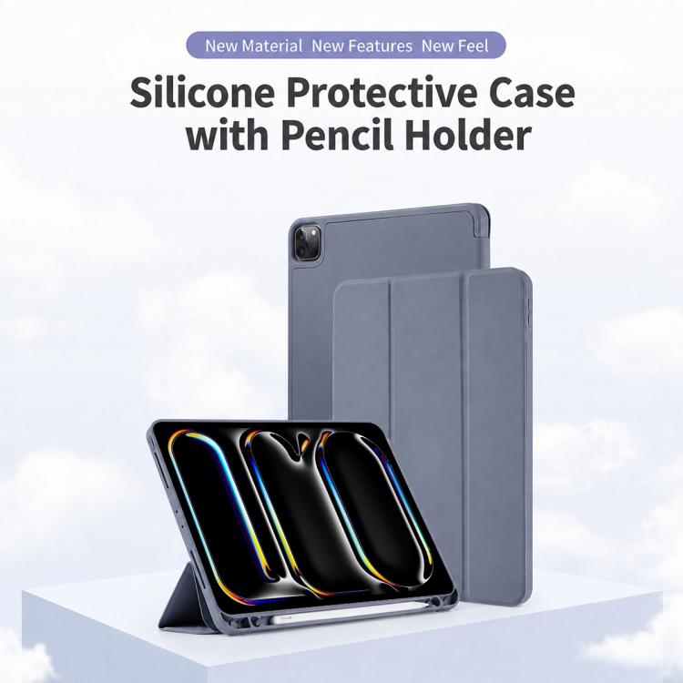 XDcase Tri-Fold Stand Soft Touch Smart Wake / Sleep Tablet Cover with Pencil Slot, For iPad Air 11 2026 / 2025 / 2024, For iPad Pro 13 2025 / 2024, For iPad Pro 11 2025 / 2024, For iPad 2025 / 2022, For iPad Air 13 2025 / 2024, For iPad mini 2024 / 202...