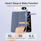 XDcase Tri-Fold Stand Soft Touch Smart Wake / Sleep Tablet Cover with Pencil Slot, For iPad Air 11 2026 / 2025 / 2024, For iPad Pro 13 2025 / 2024, For iPad Pro 11 2025 / 2024, For iPad 2025 / 2022, For iPad Air 13 2025 / 2024, For iPad mini 2024 / 202...
