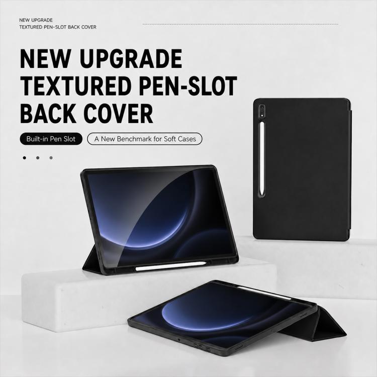 XDcase Tri-Fold Stand Soft Touch Smart Wake / Sleep Tablet Cover with Pencil Slot, For Galaxy Tab A9+ / A11+, For Galaxy Tab S11, For Galaxy Tab S10 FE+, For Galaxy Tab S9+ / S9 FE+ /  S10+, For Galaxy Tab S9 / S9 FE