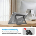XDcase Aluminum Foldable Stand Clear Acrylic Tablet Case, For iPad Air 11 2026 / 2025 / 2024, For iPad Pro 13 2025 / 2024, For iPad Pro 11 2025 / 2024, For iPad 2025 / 2022, For iPad Air 13 2025 / 2024, For iPad mini 2024 / 2021                        ...