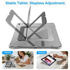 XDcase Aluminum Foldable Stand Clear Acrylic Tablet Case, For iPad Air 11 2026 / 2025 / 2024, For iPad Pro 13 2025 / 2024, For iPad Pro 11 2025 / 2024, For iPad 2025 / 2022, For iPad Air 13 2025 / 2024, For iPad mini 2024 / 2021                        ...
