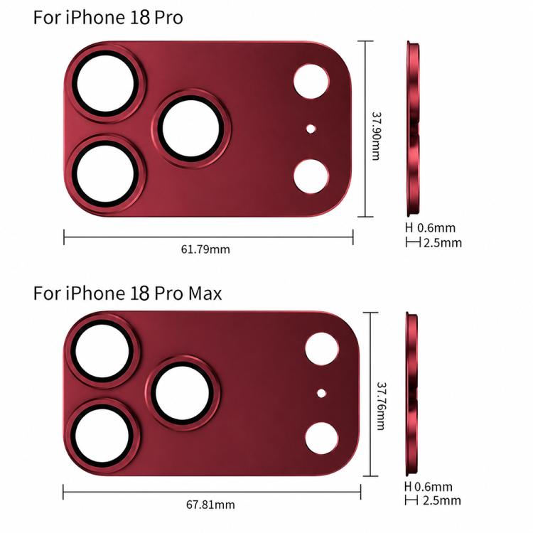 XDcase 5 PCS/Pack Armor Full-Coverage Frosted Metal Camera Lens Ring Film, For iPhone 18 Pro, For iPhone 18 Pro Max