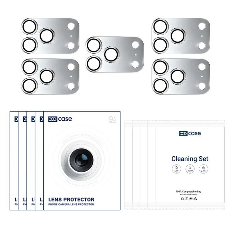 XDcase 5 PCS/Pack Armor Full-Coverage Frosted Metal Camera Lens Ring Film, For iPhone 18 Pro, For iPhone 18 Pro Max