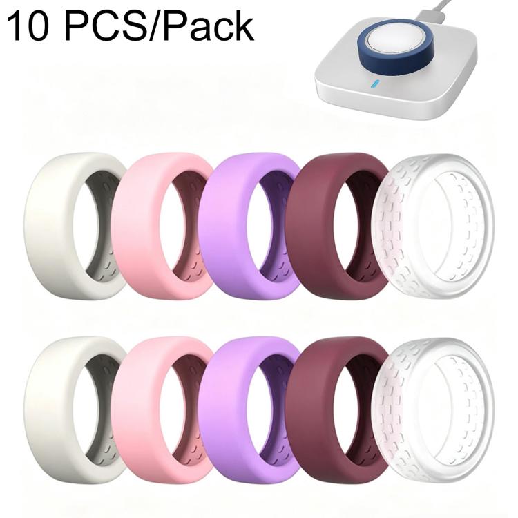 XDcase 10 PCS/Pack For Oura Ring 5 Silicone Protective Case, S 6-9, M 10-13