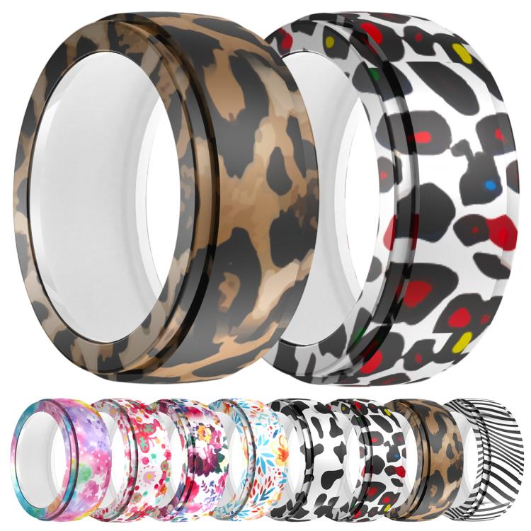 XDcase 4 PCS/Pack Printed Silicone Case for Oura Ring 4 / Gen3 / Galaxy Ring / Ultrahuman Ring AIR, S 5-9, M 10-15