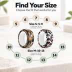 XDcase 8 PCS/Pack Printed Silicone Case for Oura Ring 4 / Gen3 / Galaxy Ring / Ultrahuman Ring AIR, S 5-9, M 10-15