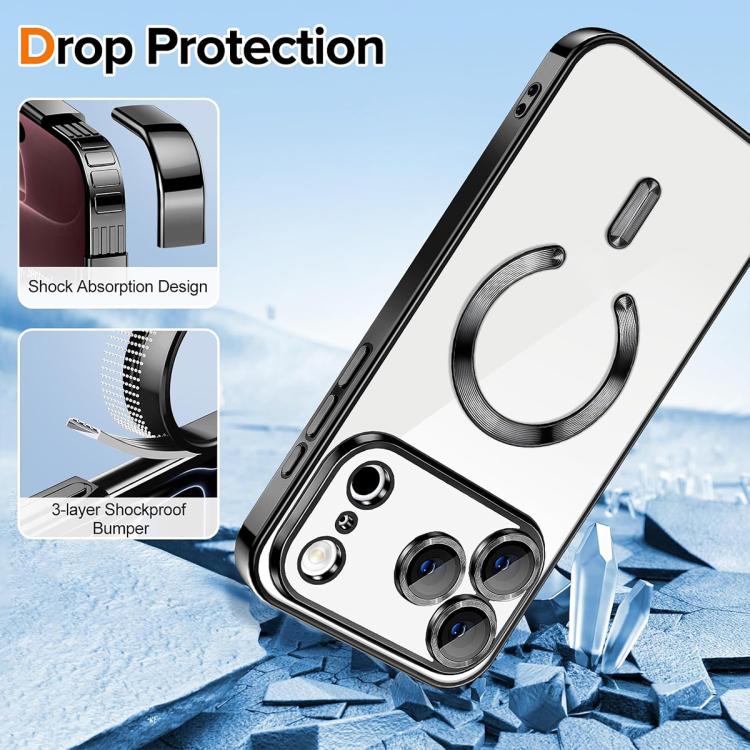 XDcase Electroplated TPU Magnetic Phone Case with Lens Film, For iPhone 18 Pro, For iPhone 18 Pro Max, For iPhone 17 Pro Max, For iPhone 17 Pro, For iPhone 17, For iPhone Air