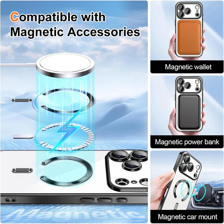 XDcase Electroplated TPU Magnetic Phone Case with Lens Film, For iPhone 18 Pro, For iPhone 18 Pro Max, For iPhone 17 Pro Max, For iPhone 17 Pro, For iPhone 17, For iPhone Air