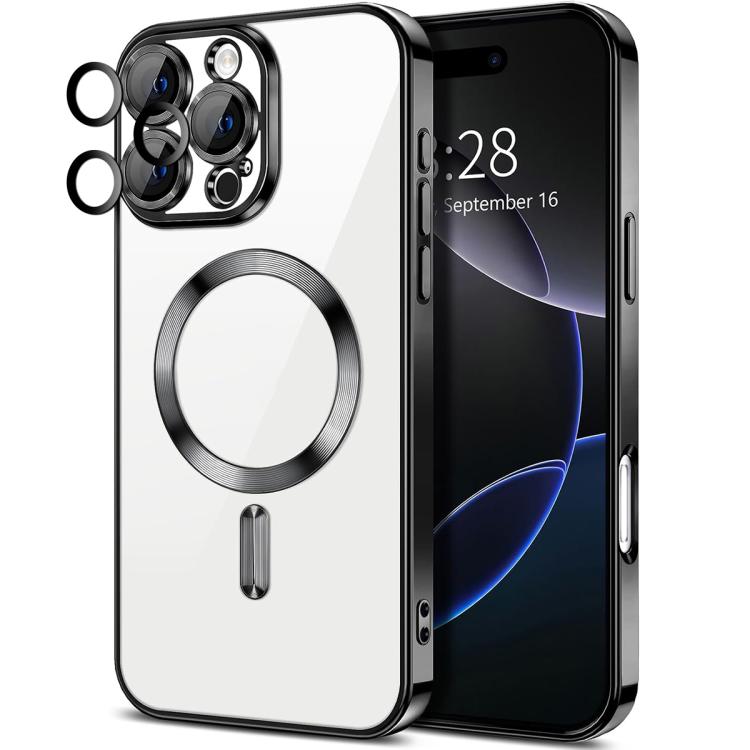 XDcase Electroplated TPU Magnetic Phone Case with Lens Film, For iPhone 16 Pro Max, For iPhone 16 Pro, For iPhone 16, For iPhone 15 Pro Max, For iPhone 15 Pro