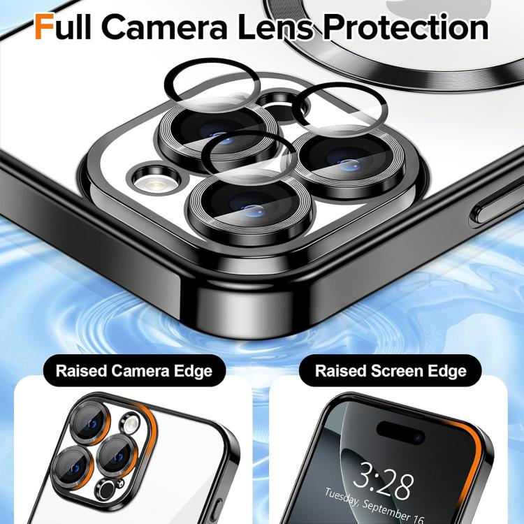 XDcase Electroplated TPU Magnetic Phone Case with Lens Film, For iPhone 16 Pro Max, For iPhone 16 Pro, For iPhone 16, For iPhone 15 Pro Max, For iPhone 15 Pro