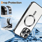 XDcase Electroplated TPU Magnetic Phone Case with Lens Film, For iPhone 16 Pro Max, For iPhone 16 Pro, For iPhone 16, For iPhone 15 Pro Max, For iPhone 15 Pro