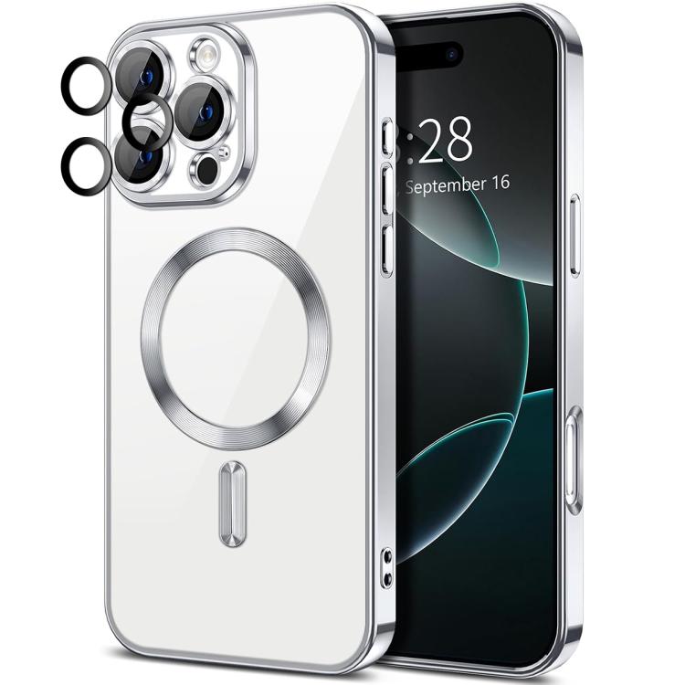 XDcase Electroplated TPU Magnetic Phone Case with Lens Film, For iPhone 16 Pro Max, For iPhone 16 Pro, For iPhone 16, For iPhone 15 Pro Max, For iPhone 15 Pro