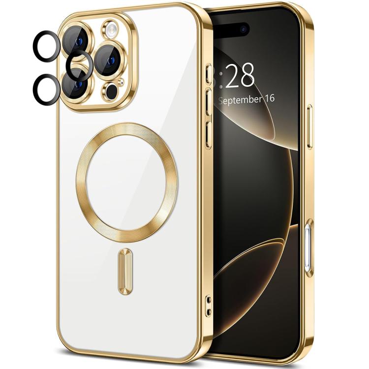 XDcase Electroplated TPU Magnetic Phone Case with Lens Film, For iPhone 16 Pro Max, For iPhone 16 Pro, For iPhone 16, For iPhone 15 Pro Max, For iPhone 15 Pro