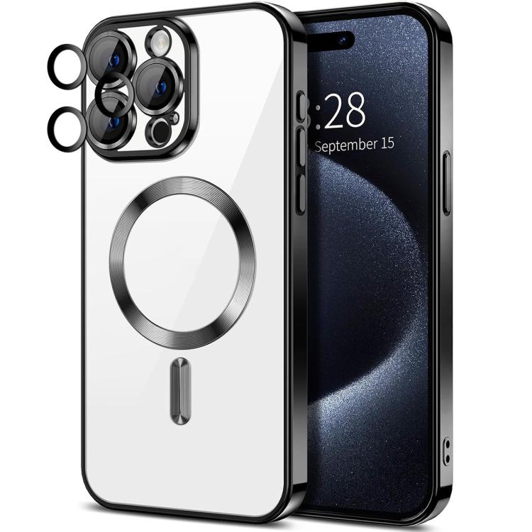 XDcase Electroplated TPU Magnetic Phone Case with Lens Film, For iPhone 16 Pro Max, For iPhone 16 Pro, For iPhone 16, For iPhone 15 Pro Max, For iPhone 15 Pro