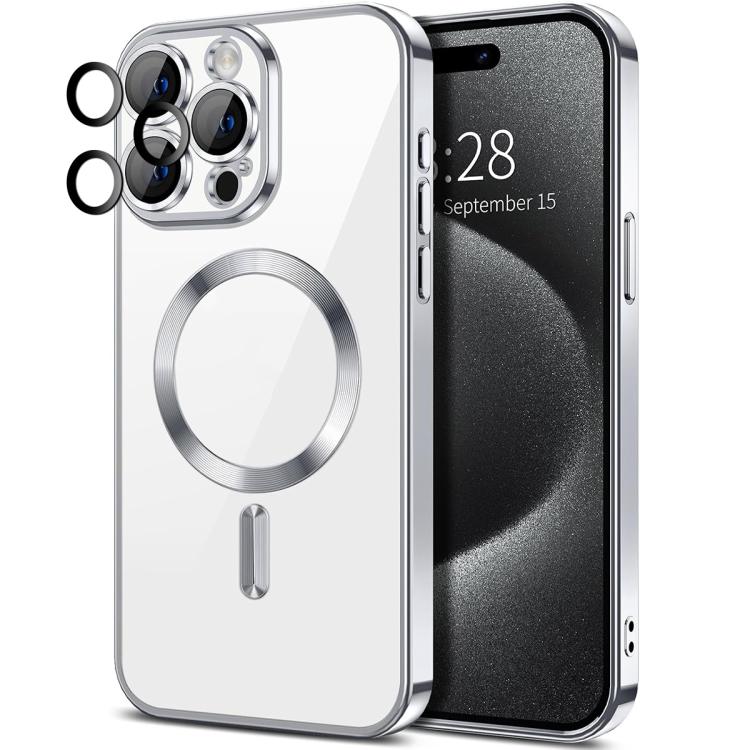 XDcase Electroplated TPU Magnetic Phone Case with Lens Film, For iPhone 16 Pro Max, For iPhone 16 Pro, For iPhone 16, For iPhone 15 Pro Max, For iPhone 15 Pro