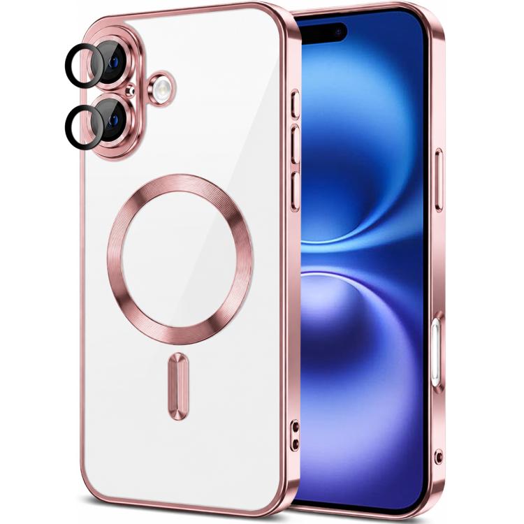 XDcase Electroplated TPU Magnetic Phone Case with Lens Film, For iPhone 16 Pro Max, For iPhone 16 Pro, For iPhone 16, For iPhone 15 Pro Max, For iPhone 15 Pro