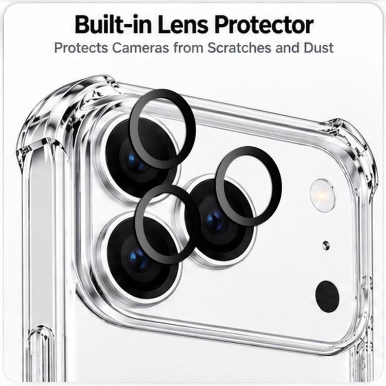 XDcase Four-corner Shockproof TPU Phone Case with Lens Film, For iPhone 18 Pro, For iPhone 18 Pro Max, For iPhone 17e / 16e, For iPhone 17 Pro Max, For iPhone 17 Pro, For iPhone 17, For iPhone Air, For iPhone 16 Pro Max, For iPhone 16 Pro, For iPhone 1...