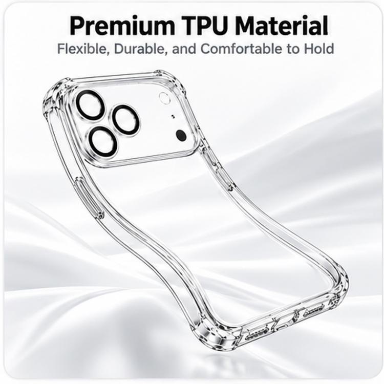 XDcase Four-corner Shockproof TPU Phone Case with Lens Film, For iPhone 18 Pro, For iPhone 18 Pro Max, For iPhone 17e / 16e, For iPhone 17 Pro Max, For iPhone 17 Pro, For iPhone 17, For iPhone Air, For iPhone 16 Pro Max, For iPhone 16 Pro, For iPhone 1...