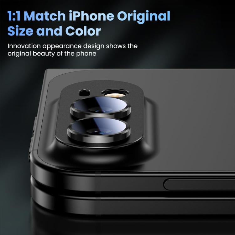 XDcase Frosted Armor Metal + Tempered Glass Camera Lens Film, For iPhone Duo