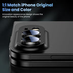 XDcase Frosted Armor Metal + Tempered Glass Camera Lens Film, For iPhone Duo