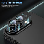 XDcase Frosted Armor Metal + Tempered Glass Camera Lens Film, For iPhone Duo